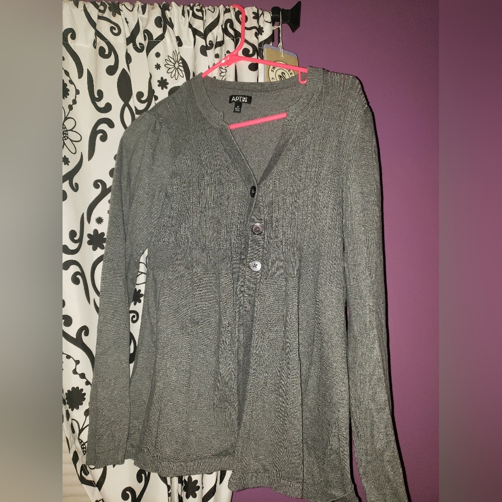Gray cardigan